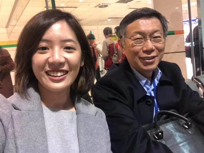 學姊黃瀞瑩(左)、台北市長柯文哲(右)。(圖/翻攝 黃瀞瑩 臉書)