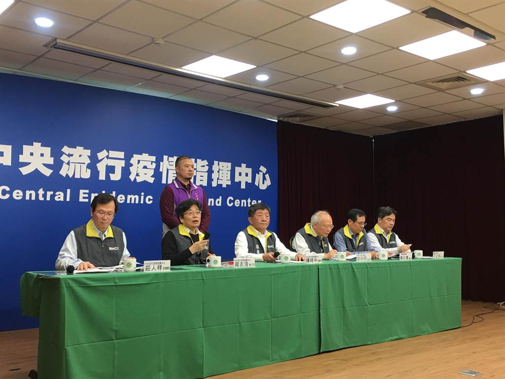 中央流行疫情指揮中心記者會。（林周義）