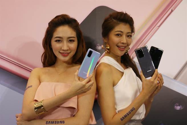 三星在台发表Galaxy S20系列（左起为S20、S20 Ultra以及S20+）。（黄慧雯摄）
