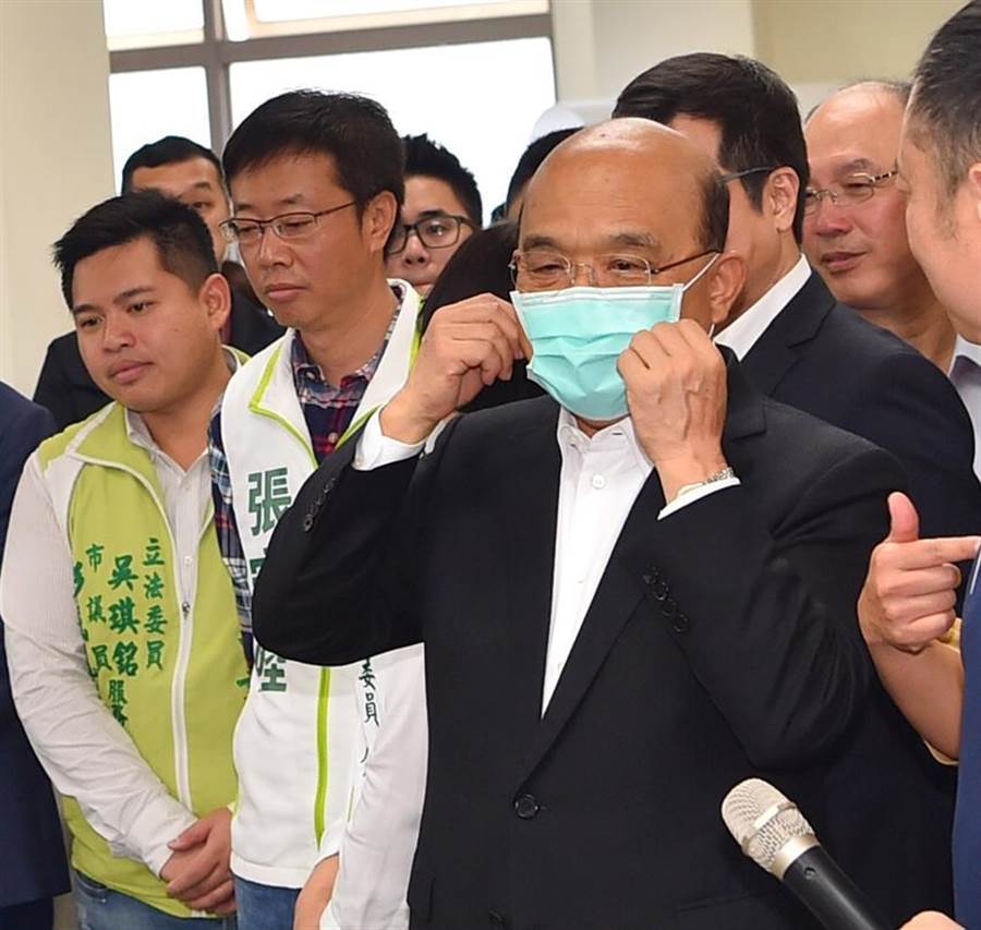 行政院長蘇貞昌表示，台灣的口罩是全世界最便宜。（圖／資料照）
