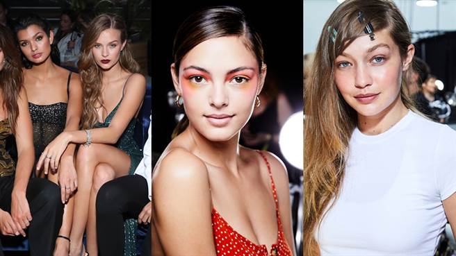 纽约时装周MODEL画上各种不同风格的妆容。（图／品牌提供）