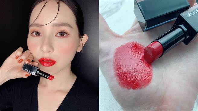 无色限聚光丰润唇膏RD153。（图／邱映慈摄影）
