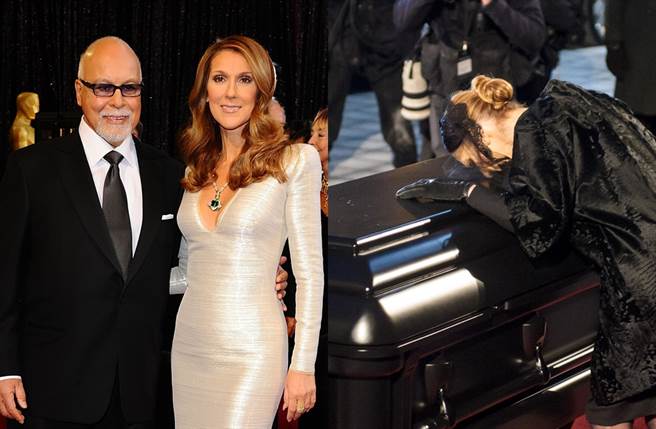 席琳狄翁4年前吻棺木道别挚爱。（图／达志影像）