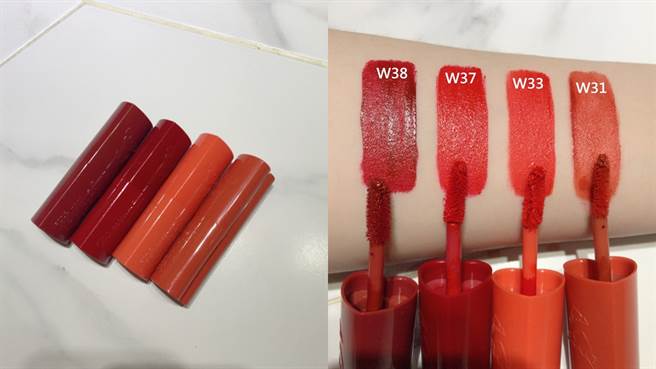 HEART DANCE心动唇萃推荐色号。（图／邱映慈摄影）
