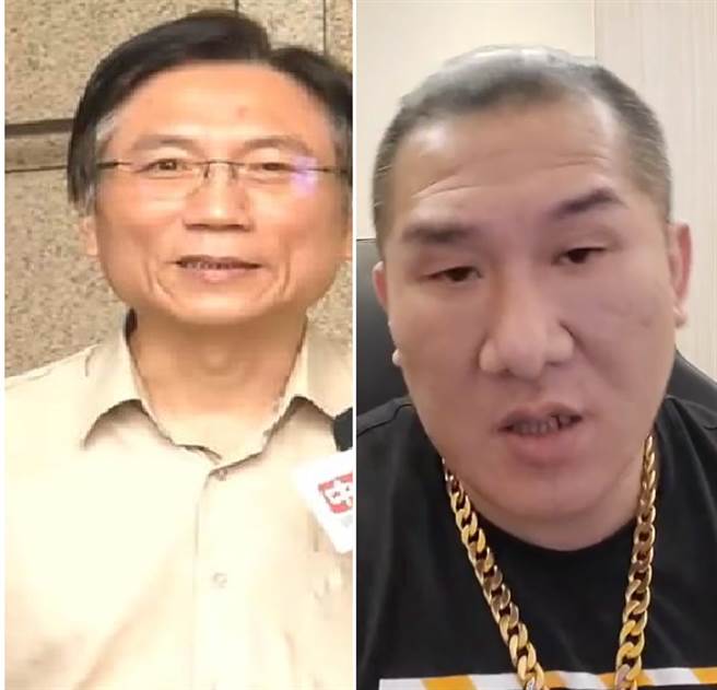 桃园市议员詹江村(左)、知名网红，健身公司老板 馆长陈之汉。(图/合成图，翻摄自本报资料照、馆长直播)