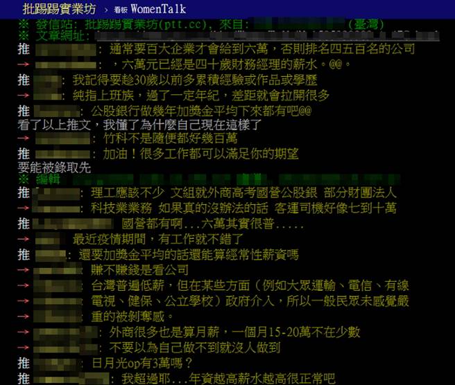 有网友分享求职遇到的情形，钓出不少过来人给建议。(图/ 摘自《批踢踢实业坊》)