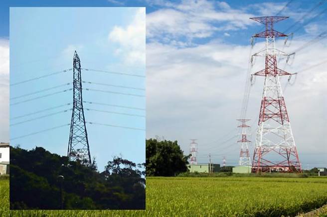 「蜈蚣煞」的出現與否跟住家望出去所看到的角度有關，右方電塔有形成蜈蚣煞，左方則沒有(圖/中華堪輿道派、中華易經道派、謝沅瑾命理、民俗文化研究中心 提供)