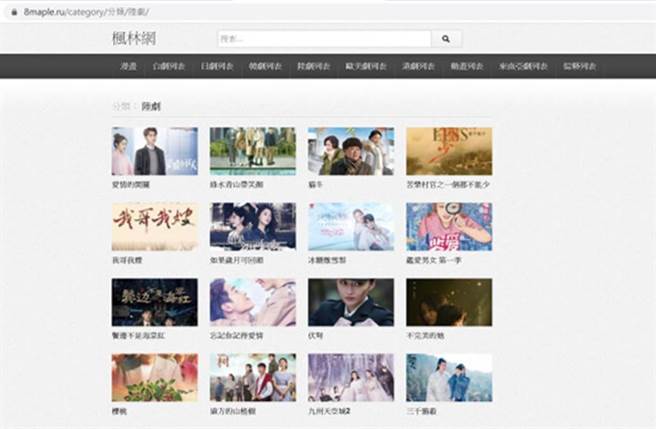 台灣最大影視盜版網站「楓林網」（8maple.ru）8日被查封。(圖／翻攝照片／林郁平台北傳真)