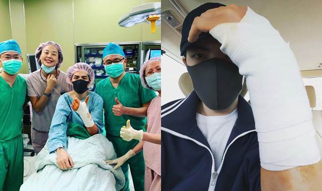 萧敬腾今在IG放上入院开刀的照片，并发文报平安：「手术非常顺利」。（图／取材自萧敬腾Instagram）