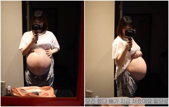 22歲女偶像金律喜爆肥至83kg！掀衣公開滿肚妊娠紋 網讚：太偉大了（圖／YOUTUBE）
