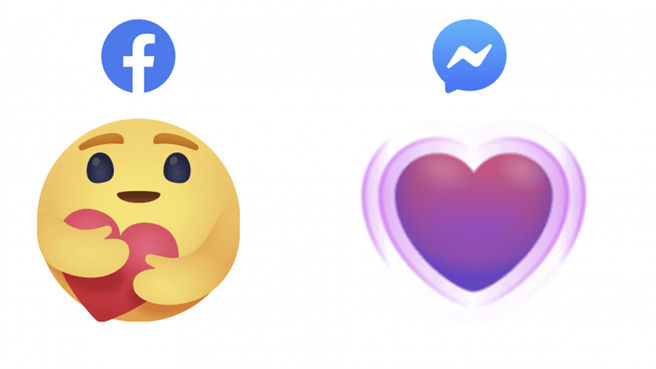 疫情期間，臉書針對 Facebook 以及 Messenger 平台推出全新的表情符號。(摘自Twitter)