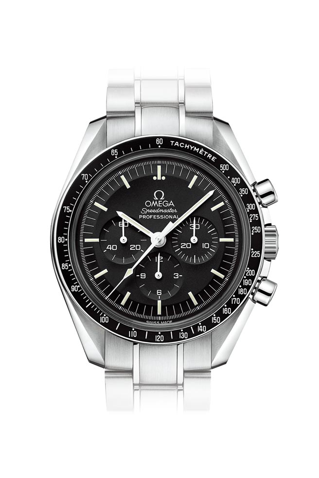 歐米茄Speedmaster超霸系列登月計時腕表，16萬2500元起。（OMEGA提供）
