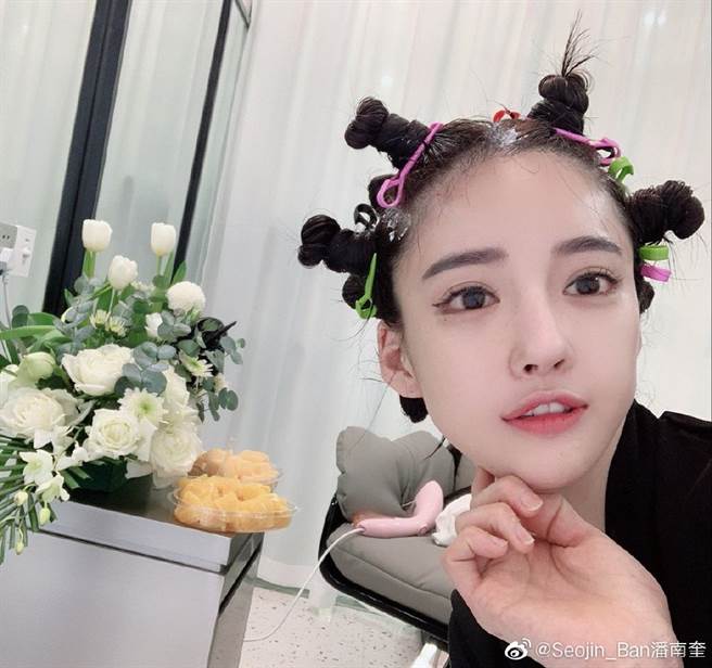 「抖音第一美女」潘南奎。(取自微博)