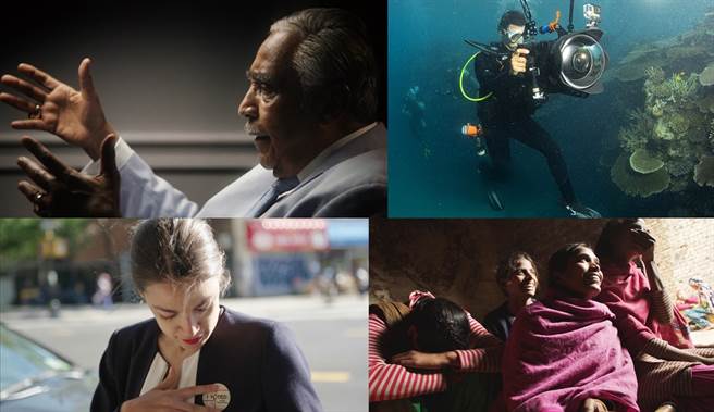 Netflix 将把10部知识性纪录片及影集上传YouTube频道，提供免费收看。图为《宪法第十三条修正案》、《追逐珊瑚》、《国会女战将》、《月事革命》的剧照。(Netflix提供／黄慧雯台北传真)