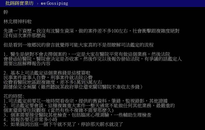 曝精神鑑定內幕曝光網一看大嘆 真的不能怪醫師 生活 中時新聞網