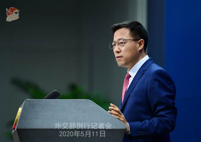 大陆外交部发言人赵立坚再批蓬佩奥说谎，要求他收起骗人把戏，给自己留下一点顏面。（图／大陆外交部）