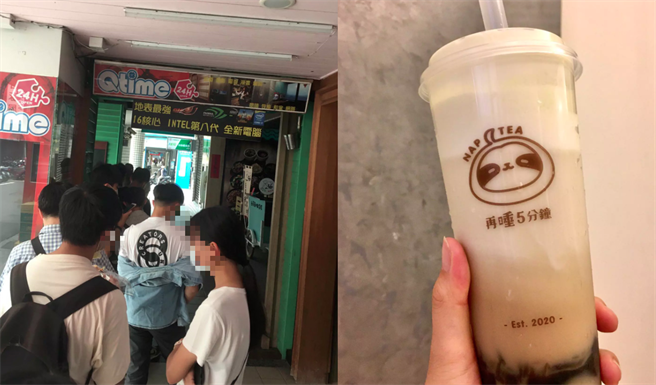 网红「滴妹」为在北车的手摇饮料店「再睡5分钟」于10日风光开幕，火烫的买气更让开业首日就提早6小时打烊。(翻摄自Dcard)
