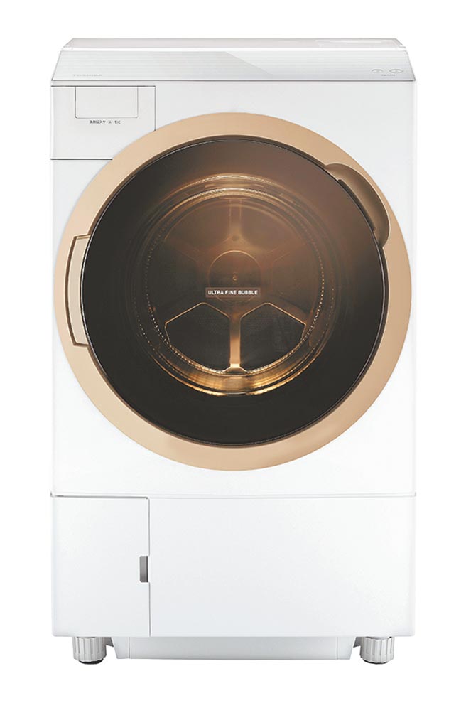 全國電子的TOSHIBA 11KG洗脫烘滾筒洗衣機，原價6萬6900元，特價5萬9900元，送獨家加碼贈品MOONCROSS OF SWISS鑄鐵雙鍋組，上網登錄加碼抽TOSHIBA家電。（全國電子提供）