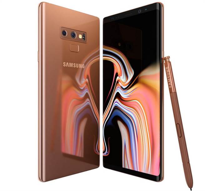 图为三星 Galaxy Note 9 雾金铜款式官方图。据传 Galaxy Note 20 系列可能也会有很类似的机身顏色(铜色)，或是趋近于香槟金的款式。(摘自Galaxy Club网站)