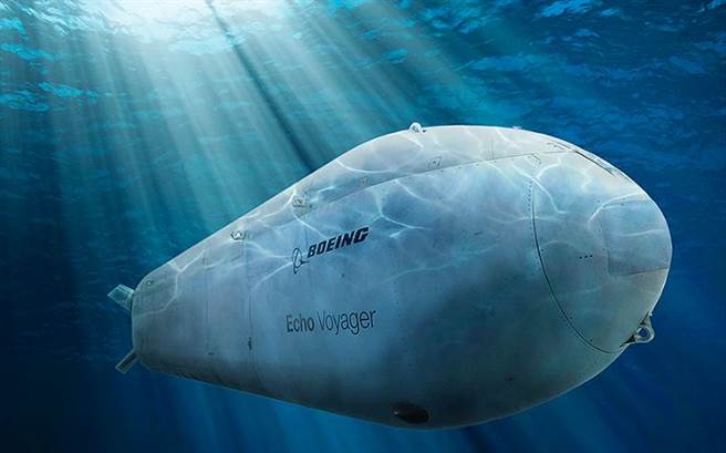 超大无人潜舰的示意图。（波音）