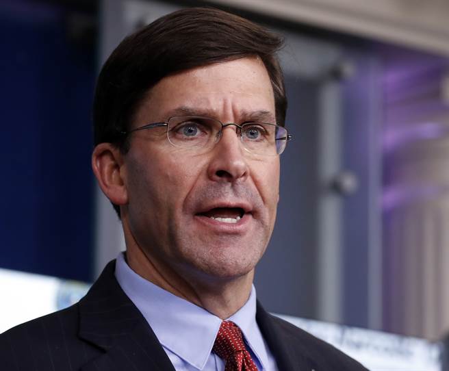 美国国防部长艾斯培（Mark Esper）。（美联社）