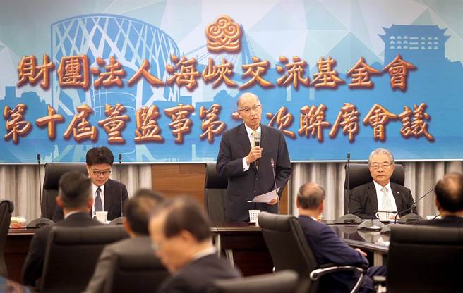 李大維正式接任海基會董事長。（趙雙傑攝）