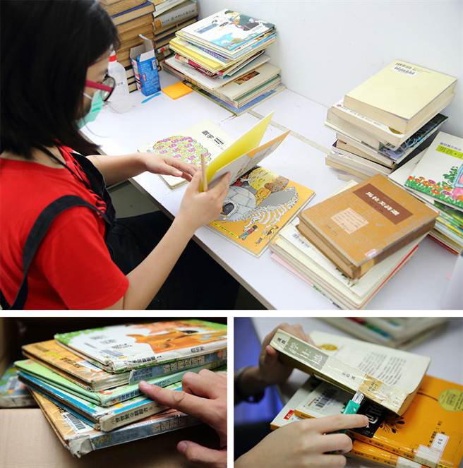 报废书籍有旧有新 但都暗藏许多看不见的粉尘。（摄影/Carter）