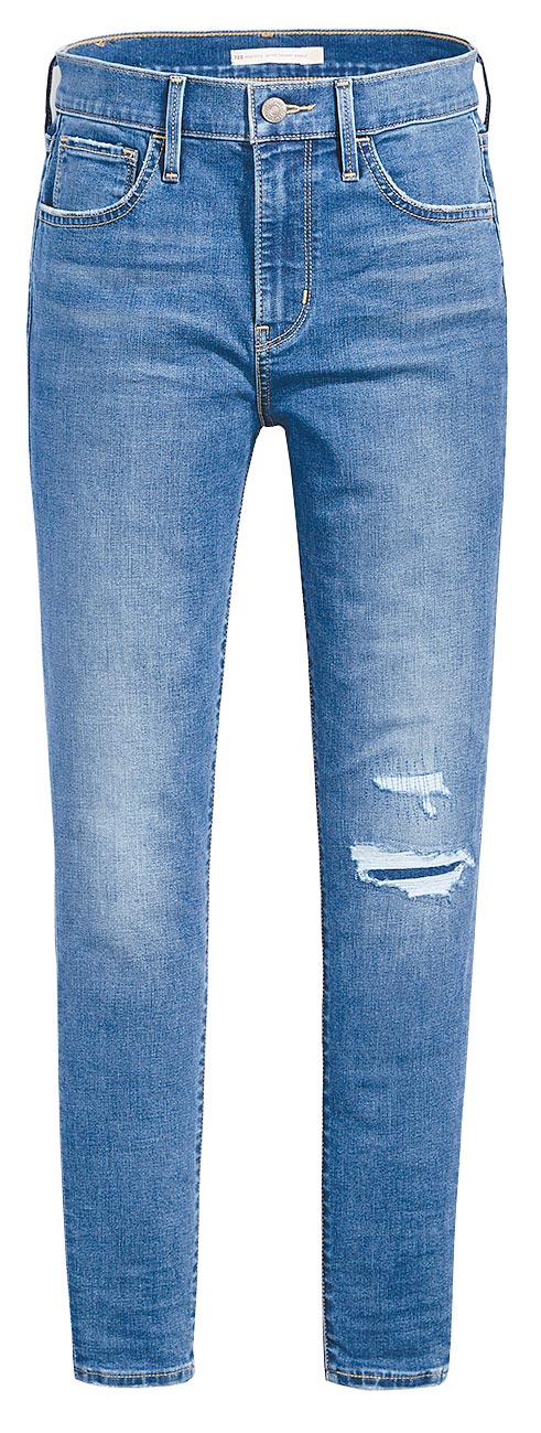 LEVI,S COOL Jeans涼感丹寧系列720高腰超緊身窄管褲，4390元。（LEVI,S提供）