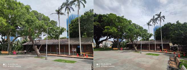 小米10 Pro主相机对比超广角相机视野。(黄慧雯摄)