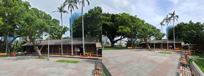 三星Galaxy S20 Ultra主相机对比超广角相机视野。(黄慧雯摄)