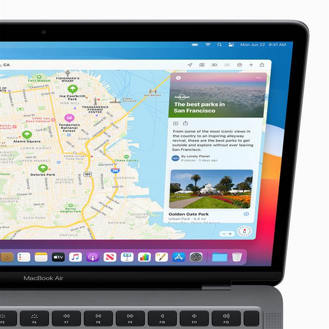 macOS Big Sur 中的「地圖」經過完全重新設計，帶來各種全新功能，像是透過值得信賴的資源「導覽指南」(Guides)，協助使用者探索新地點與相關活動。（摘自蘋果官網）
