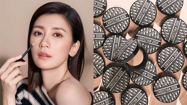 台湾迪奥彩妆大使贾静雯使用迪奥超完美持久遮瑕乳精致遮瑕，完美打造无瑕妆容。（图／品牌提供）