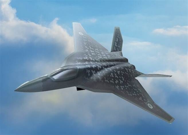 日本F-3超音速战机的示意图。（日本防卫省）