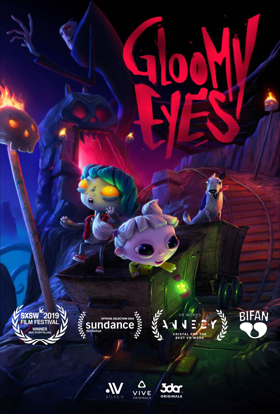 《Gloomy Eyes 咕嚕米的眼睛》入選韓國富川國際奇幻電影節「BEYOND REALITY」及正接受美國艾美獎提名投票。（HTC提供）