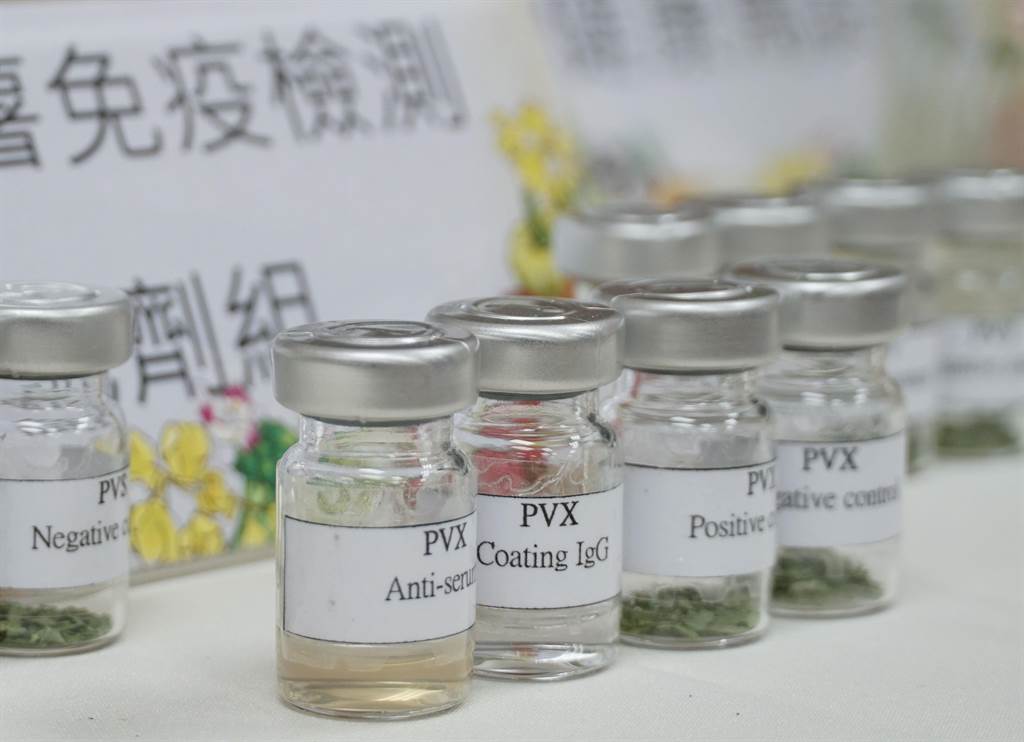 行政院農業委員會農業試驗所，14日發表多種作物病毒檢測用抗血清或核酸檢測試劑。（黃國峰攝）