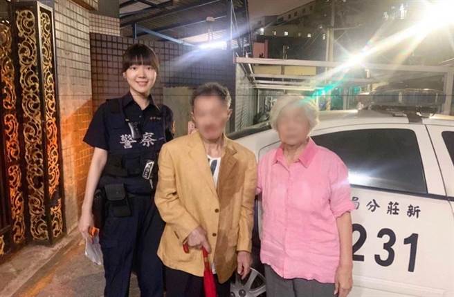 身高180！新庄最美女警送失智男回家 仙气让妈好惊艷(图/警方提供)