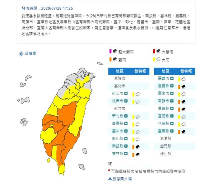 不斷更新 下班小心 氣象局發布16縣市豪 大雨特報台東防大雷雨 生活 中時新聞網