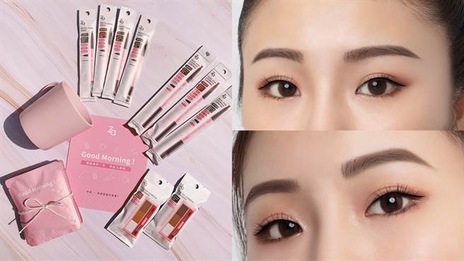 开架美妆品牌Za在2020年8月为销售No.1的经典眉彩系列换上新包装。（图／品牌提供）