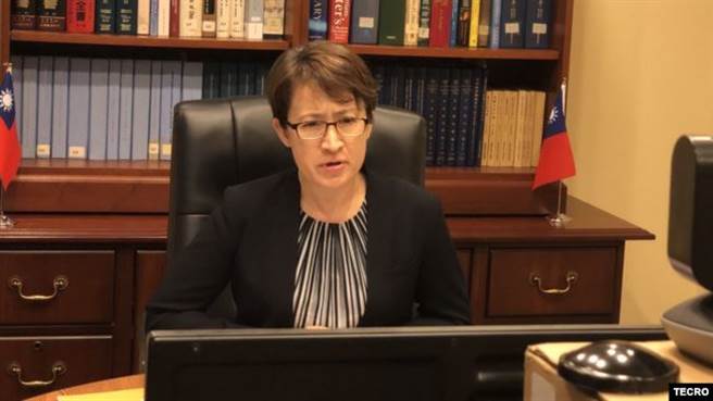 台湾驻美代表萧美琴日前在华府智库的视讯会议上表示，解放军在地区上採取敌意和侵略性作为，增加误判及意外的风险，台湾必须和美国及地区盟友协调，採取必要的反制行动。（图／驻美国台北经济文化代表处）
