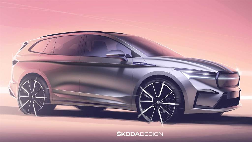 Skoda ENYAQ iV 純電 SUV 外觀設計草圖露出、9/1 全球首發！