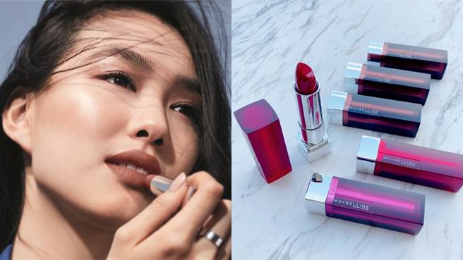 媚比琳「极绽色丝绒雾光唇膏」推出新色，成分也全面升级，添加顶级护唇膏成分「乳油木果油」质地滑顺滋润。（图／品牌提供、邱映慈摄影）