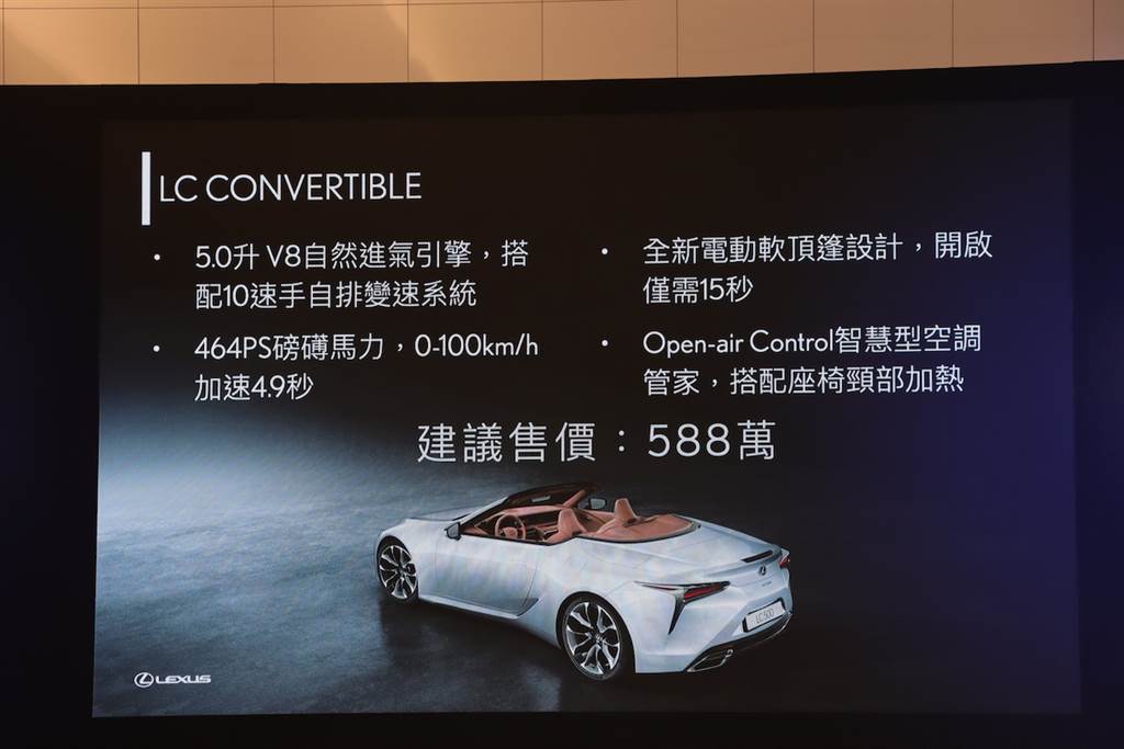 單一規格 588 萬、Limited Edition 620 萬，御風而行絕美敞篷 Lexus LC500 Convertible 正式發表
