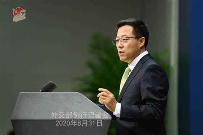 大陆外交部发言人赵立坚表示，大陆边境部队从未越过实控线，中印双方目前仍基于实际情况在进行磋商。（图／大陆外交部）