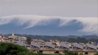 可遇不可求 台南驚見「雲瀑」奇景 氣象局：颱風是主因