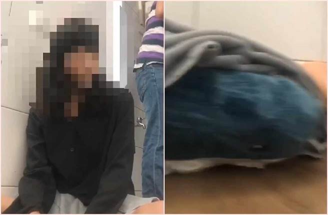 高雄失联少女在新竹竹东一处透天厝4楼密室夹层被找到，靠一只鲨鱼玩偶陪伴。（截自影片／民眾提供）