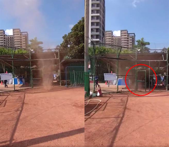 这个小龙卷风竟然还会自己开门闪人！（图／龙马棒垒球协会李旺翰裁判授权提供，未经许可请勿擅自取用，避免侵权）