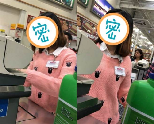 好市多神级女店员结帐画面曝光，网暴动：哪一家的？（图／截自脸书爆废公社）