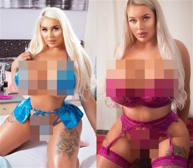 1名居住在英国的22岁大奶女郎Amber May(安博‧梅)爱上隆乳手术，她的胸部现今尺寸为36K罩杯。(Daily Star翻摄)