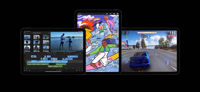 全新的iPad Air不管在文书处理、创作、娱乐上都能轻松应付。（翻摄直播画面）