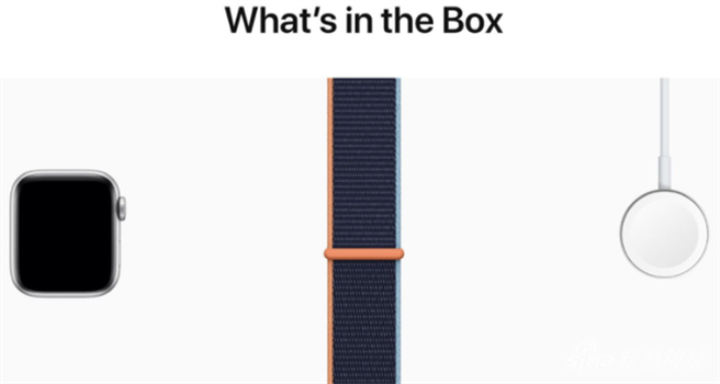 蘋果官網顯示Apple Watch Series 6、Apple Watch SE盒內配件沒有充電器。（摘自蘋果官網）
